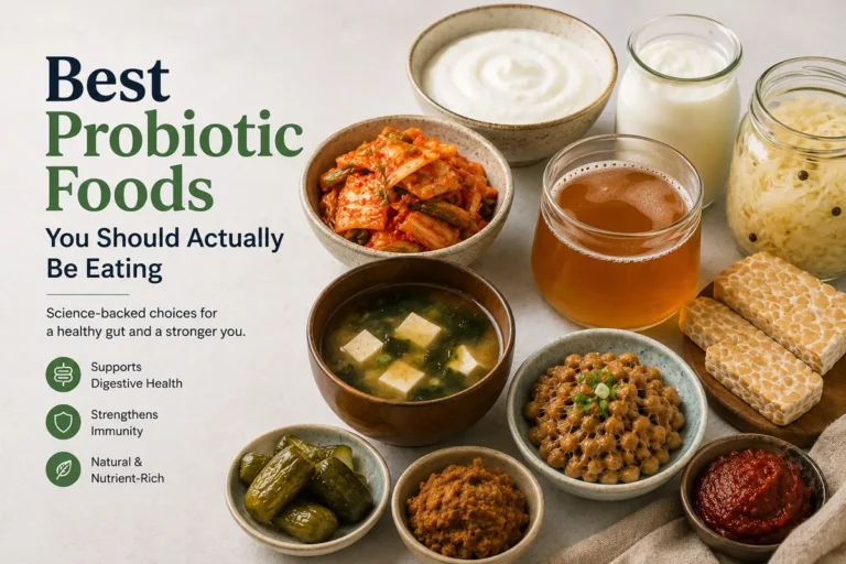 Probiotic fermented foods including yogurt kimchi sauerkraut and miso