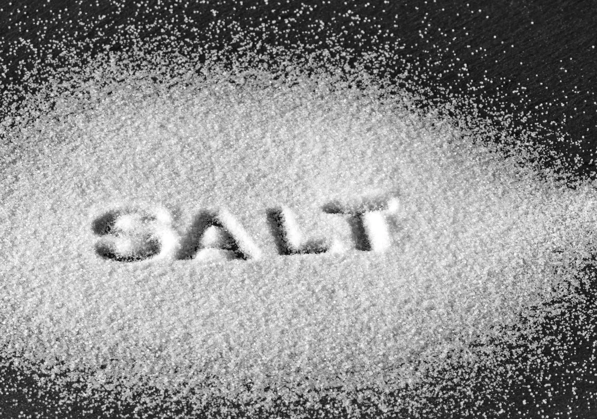 Coarse salt being measured for fermentation showing how sodium controls microbial activity